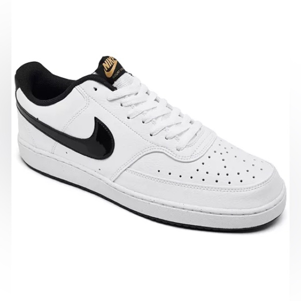 NEW IN BOX Nike Men's Court Vision Low White and Black Sneakers